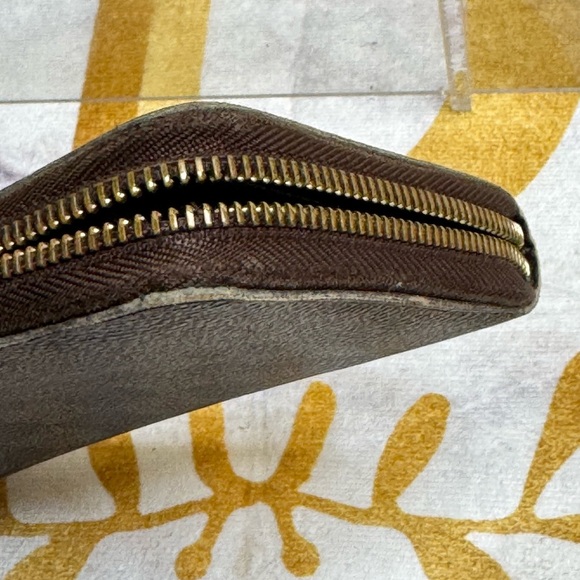 Louis Vuitton Brown Monogram Vintage Checkered Long Damier Ebene Wallet - Picture 5 of 11